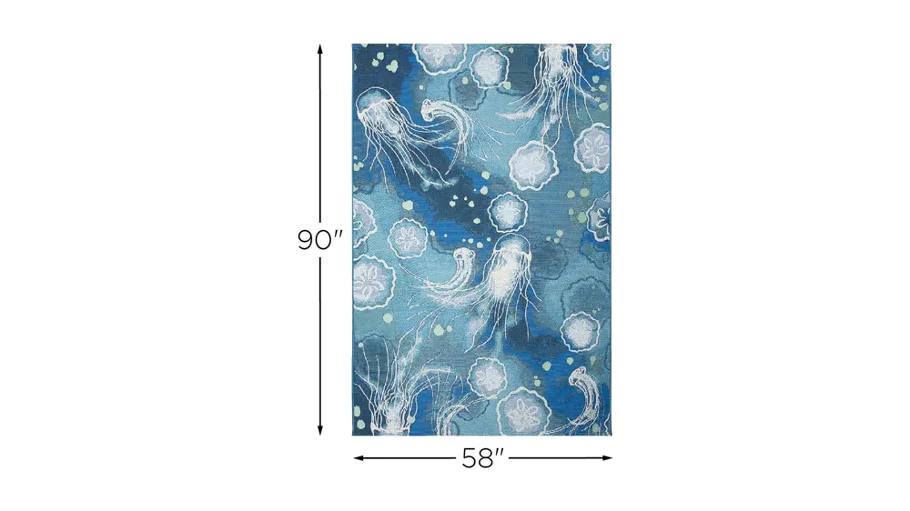 Marina Jelly Fish Indoor/Outdoor Rug Dimensions
