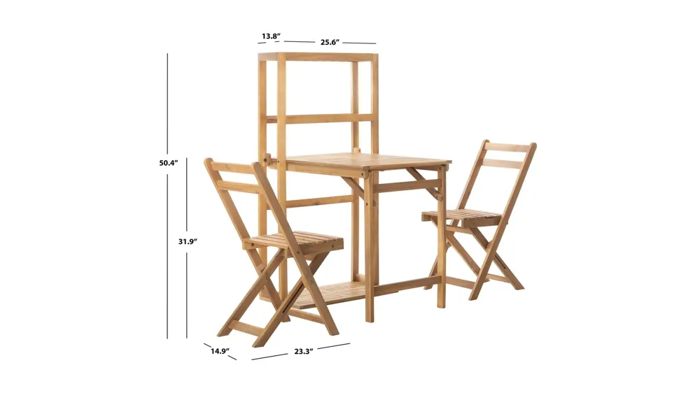 Euan 3-pc. Outdoor Cabinet Dining Set Dimensions