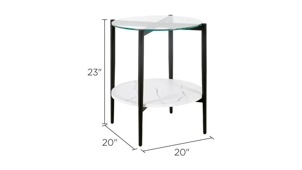 Uptono Round End Table Dimensions