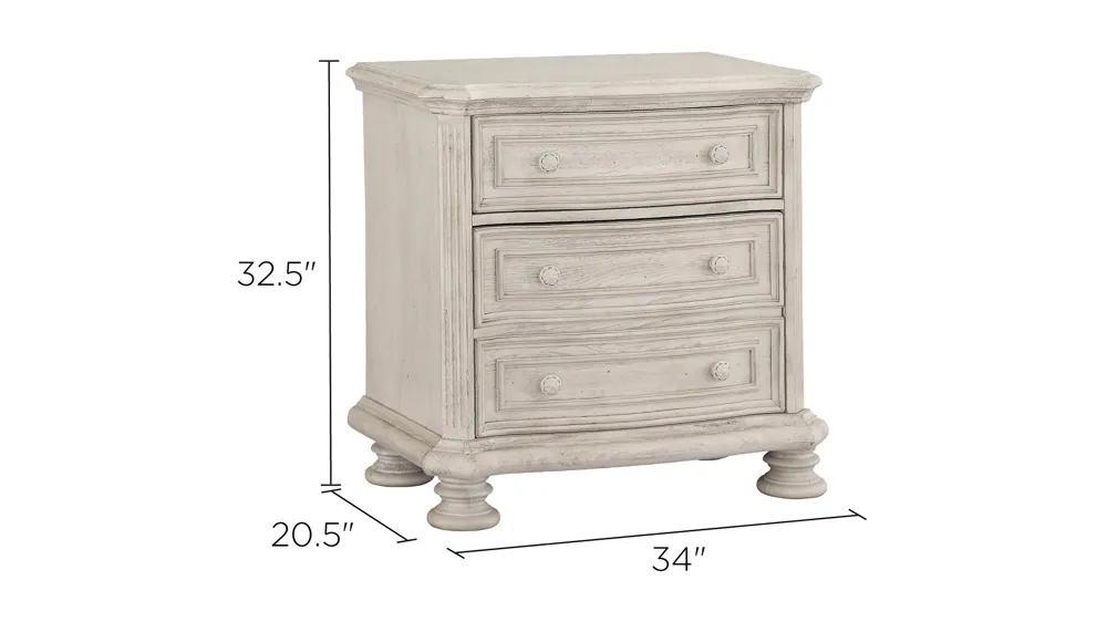 Barton Creek Nightstand w/ Lighting Dimensions