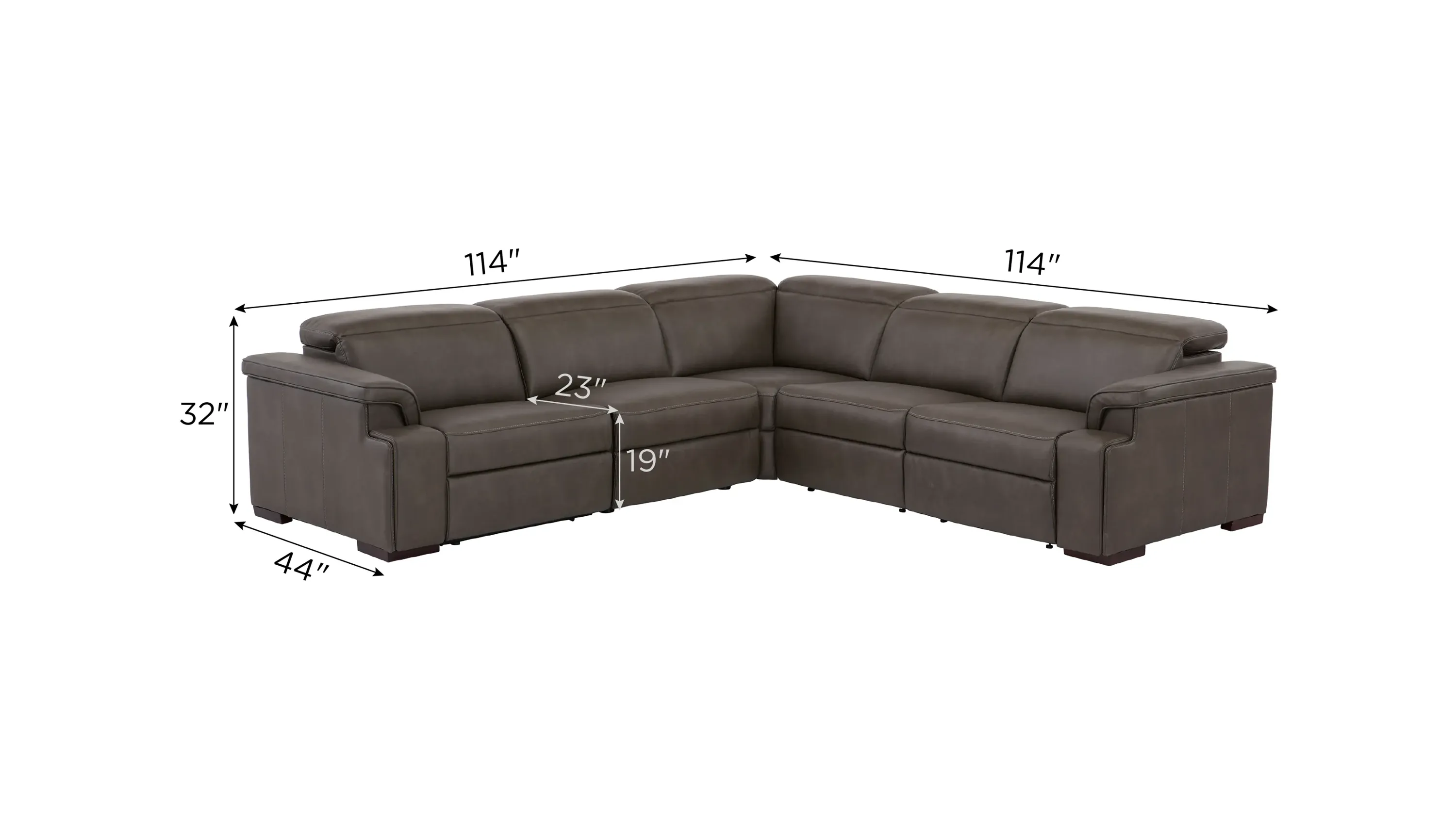 Orion 5-pc. Dual Power Media Sectional | Raymour & Flanigan