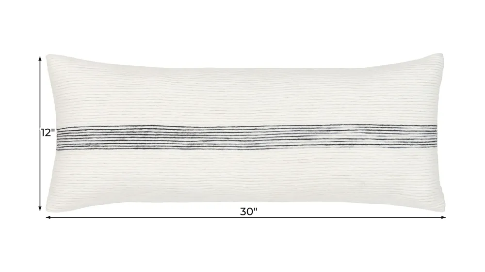 Carine 12" x 30" Poly Filled Throw Pillow Dimensions