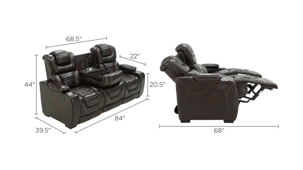 Othello Dual Power Sofa Dimensions