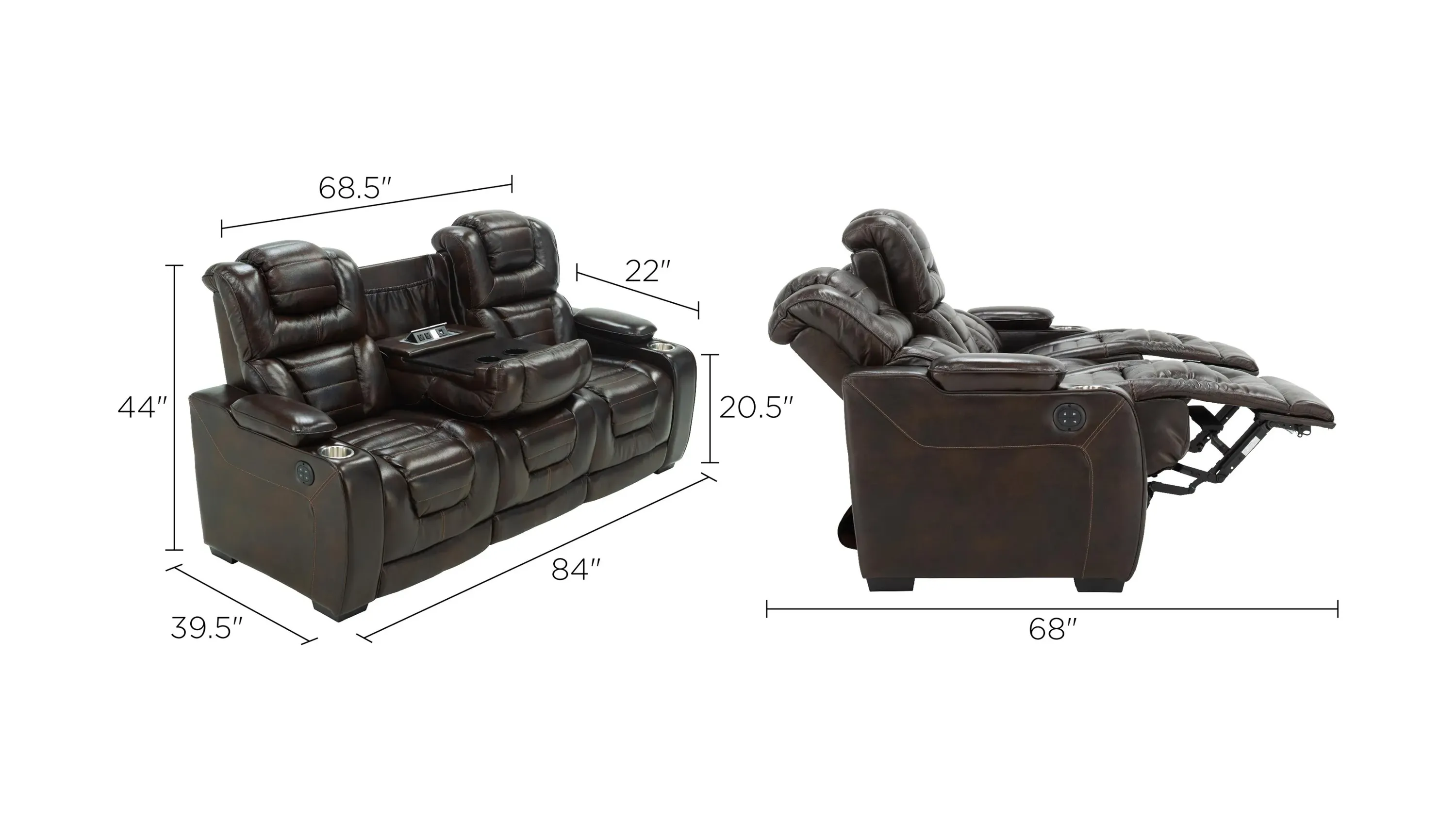 Othello Dual Power Sofa | Raymour & Flanigan
