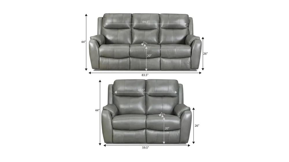 Stevens Reclining 2-pc. Living Room Set Dimensions