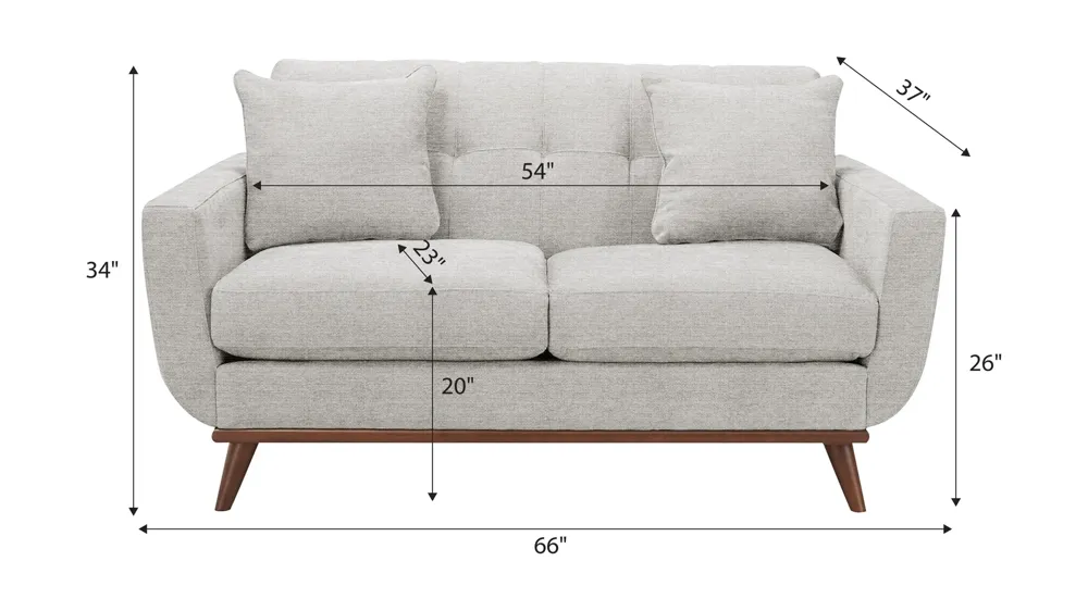 Milo Loveseat Dimensions
