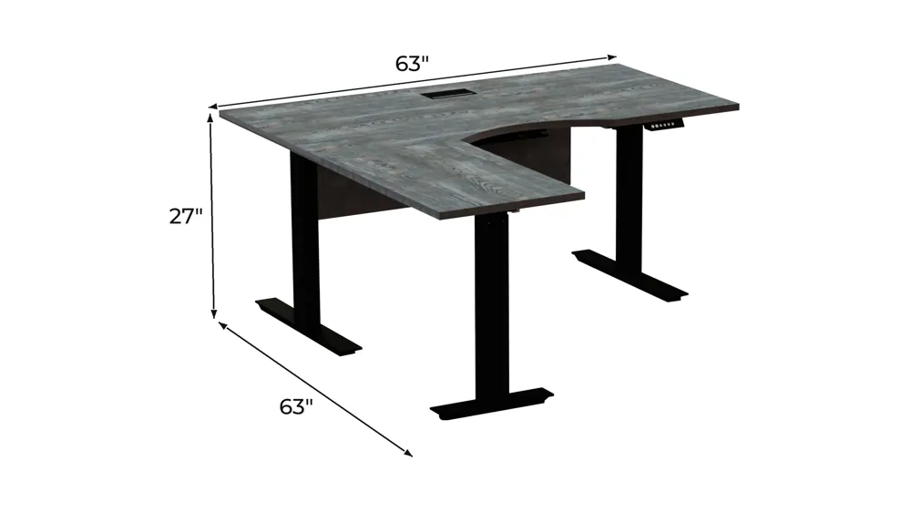 Kalmar Right Corner Sit/Stand Desk Dimensions