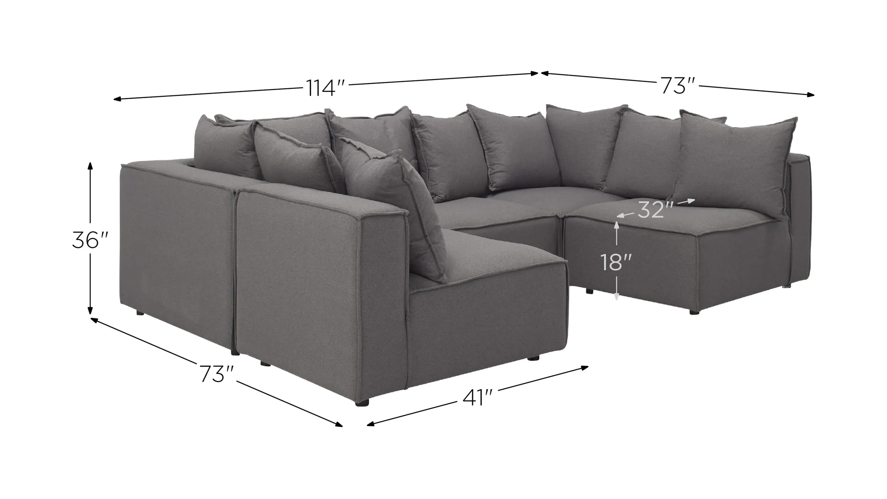 Loris Chenille 5-pc. Pit Sectional | Raymour & Flanigan