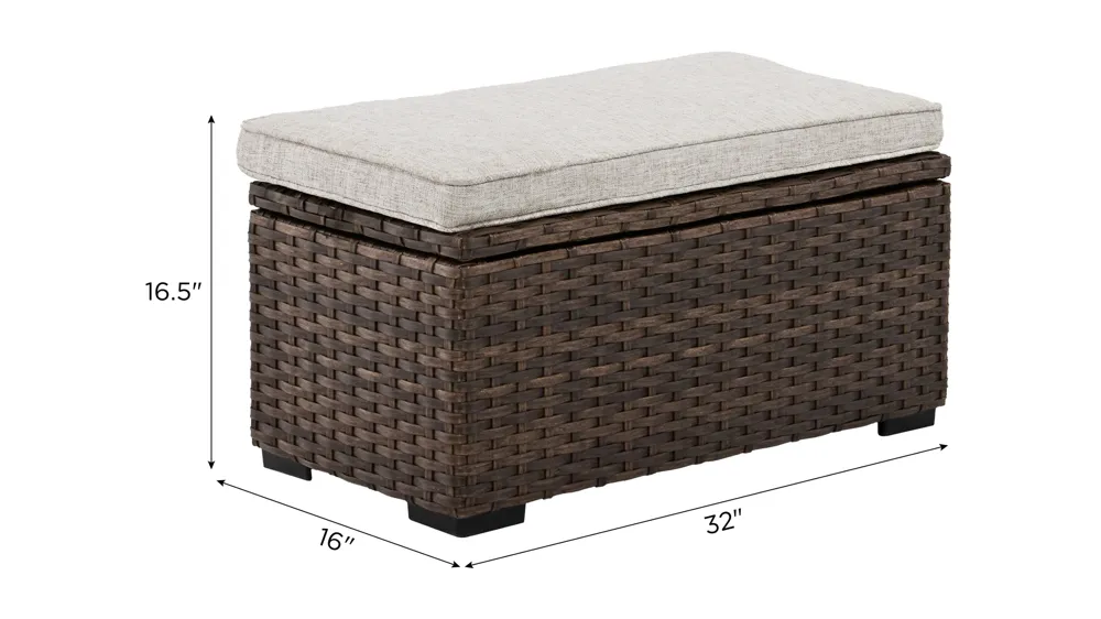 Marin Storage Ottoman Dimensions