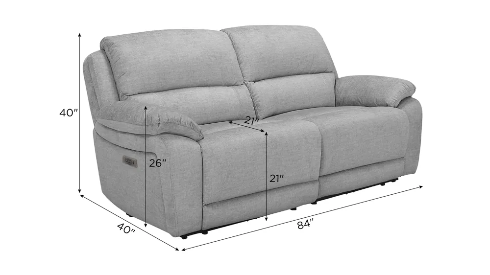 Marley 2-pc. Power Loveseat Dimensions
