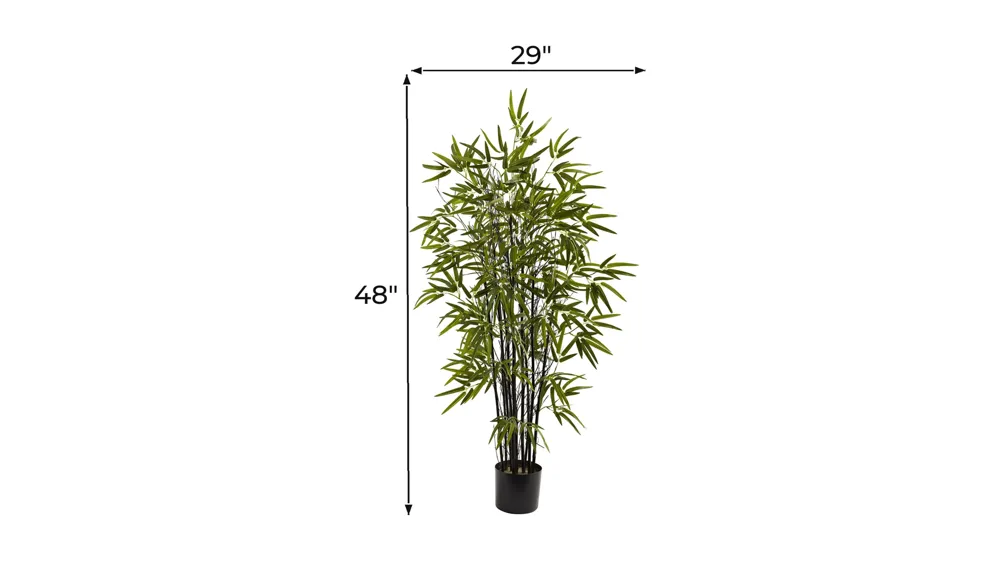 4ft. Black Bamboo Artificial Tree Dimensions