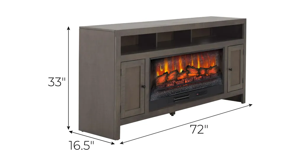 Warren 72" Fireplace Console Dimensions