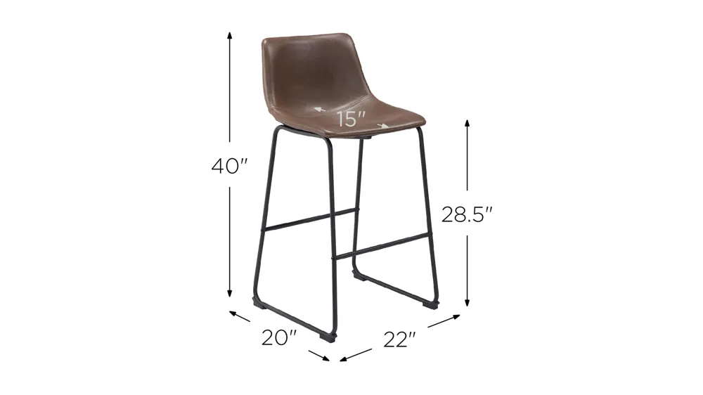 Smart Bar Stool: Set of 2 Dimensions
