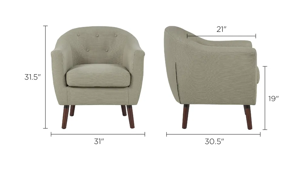 Baylor Accent Chair Dimensions