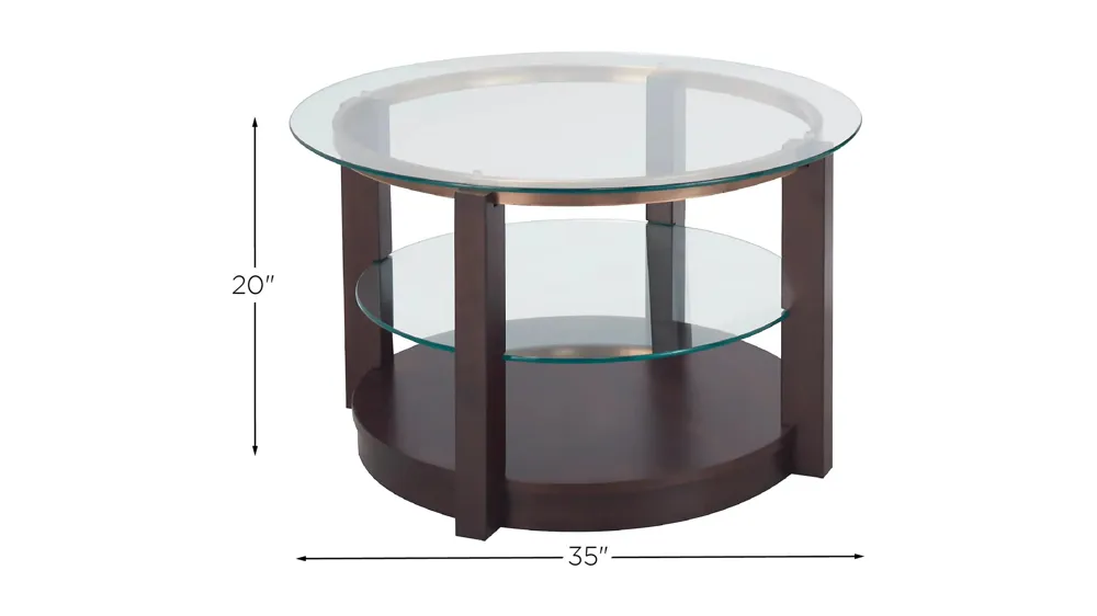 Laurent Cocktail Table w/Casters Dimensions