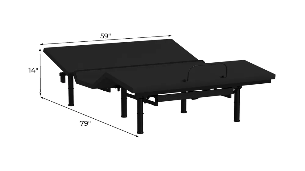 Reverie 5M Adjustable Base Dimensions
