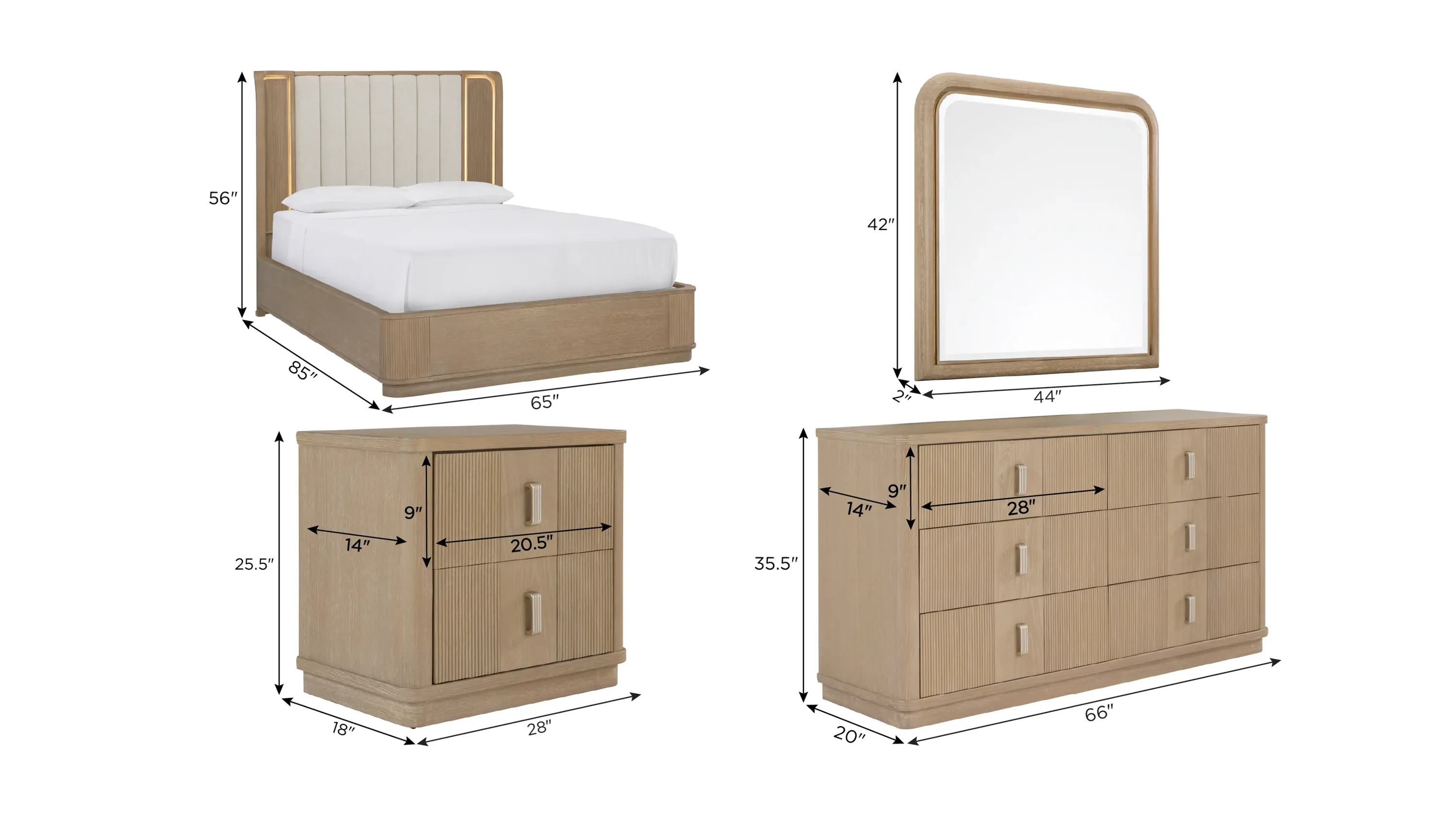 Gatsby 4-pc. Bedroom Set | Raymour & Flanigan