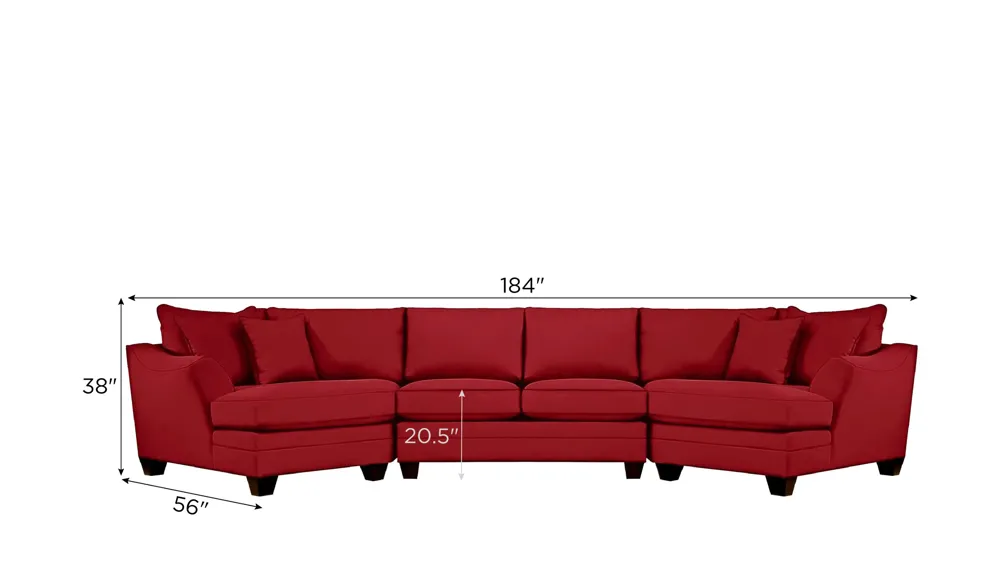 Foresthill 3-pc. Symmetrical Cuddler Sectional Sofa Dimensions