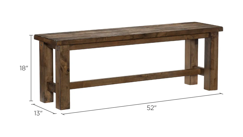 Scenic View Dining Bench Dimensions