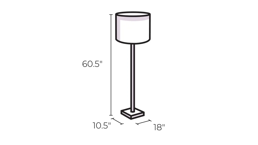 Norman Shelf Floor Lamp Dimensions