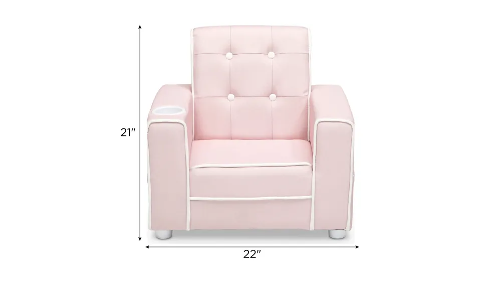 Riley Upholstered Chair With Cup Holder Dimensions