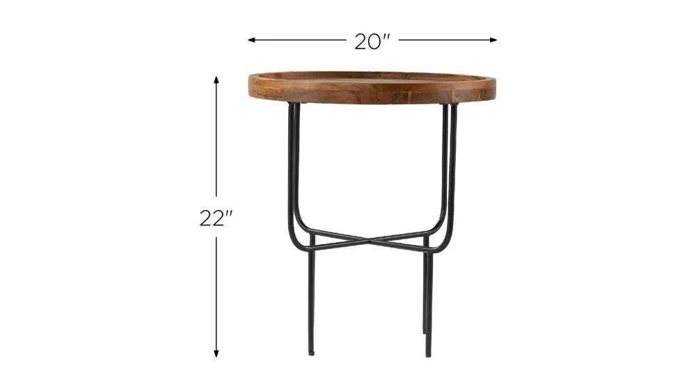 Bilston Round End Table Dimensions