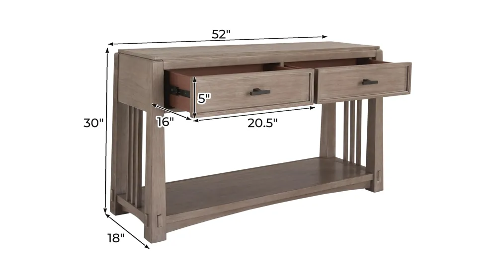 Landry Sofa Table Dimensions