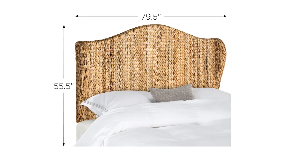 Nadine Natural King Mounted Headboard Dimensions