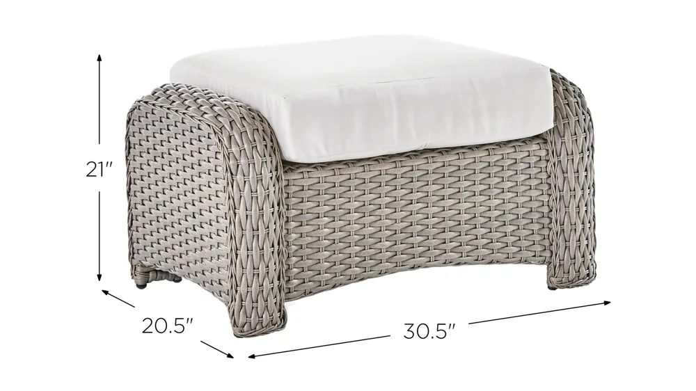 St Tropez Stn Outdoor Ottoman Dimensions