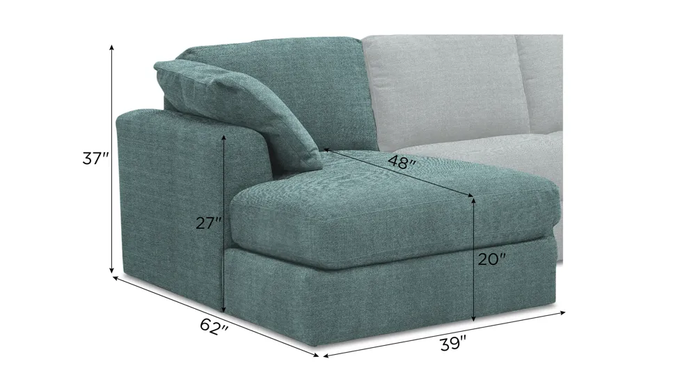 Nappily Left Arm Facing Chaise Dimensions