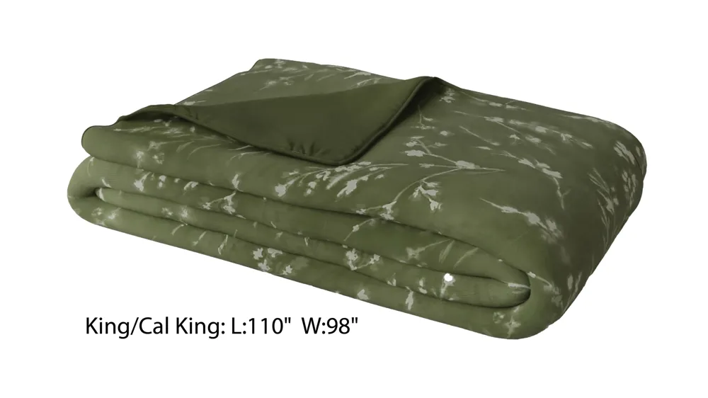 PureCare Floral Press Cooling Duvet Cover (King/Cal King) Dimensions