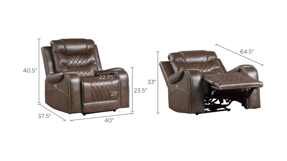 Greenway Power Recliner Dimensions