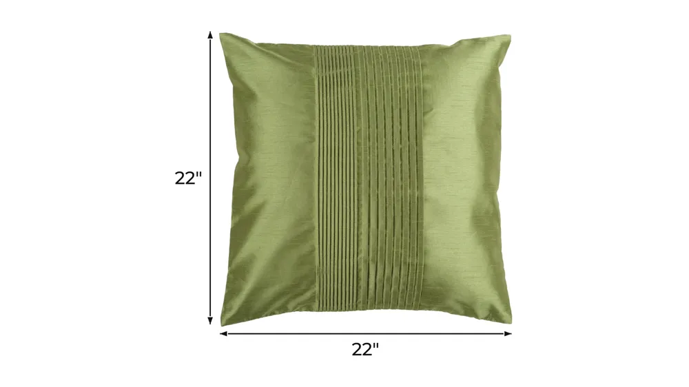 Solid Pleated 22" Throw Pillow Dimensions