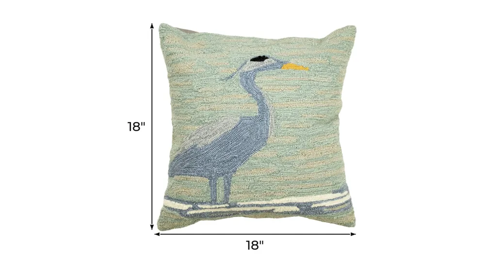 Liora Manne Frontporch Blue Heron Pillow Dimensions