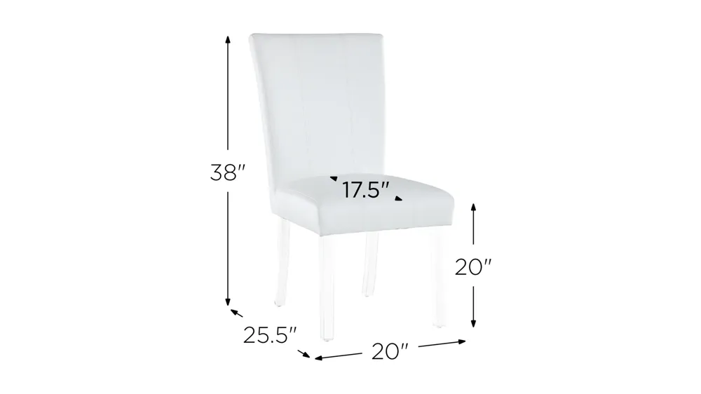 Roberts Side Chair - Set of 2 Dimensions
