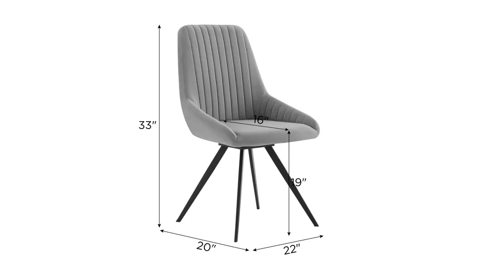 Alison Dining Chair - Set of 2 Dimensions