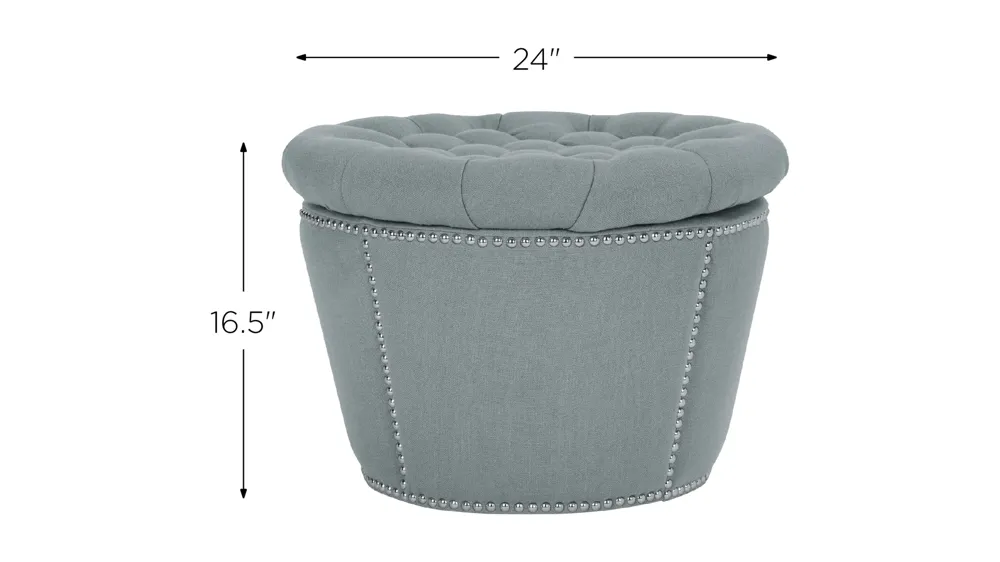 Micha Storage Ottoman Dimensions