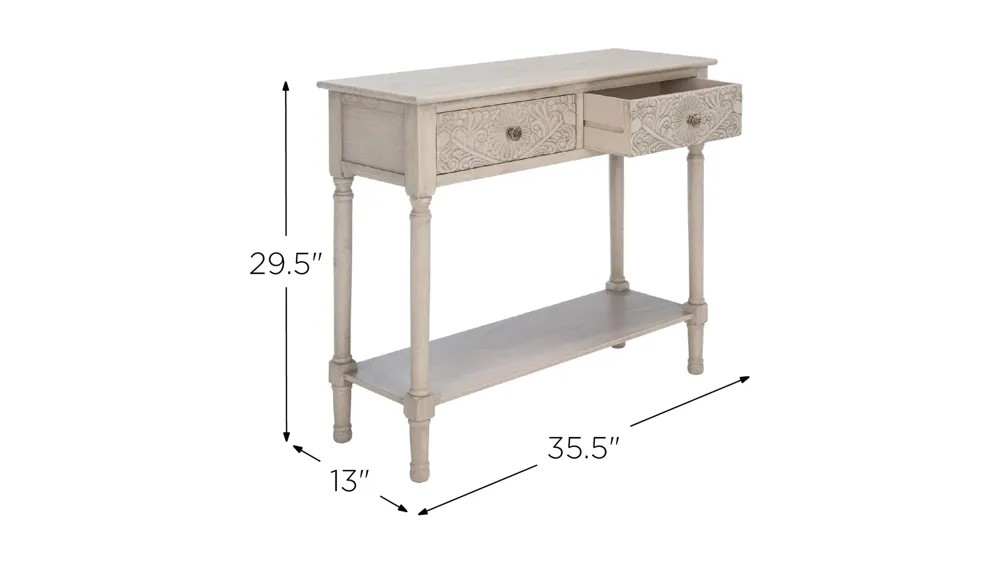 Brynna 2 Drawer Console Table Dimensions