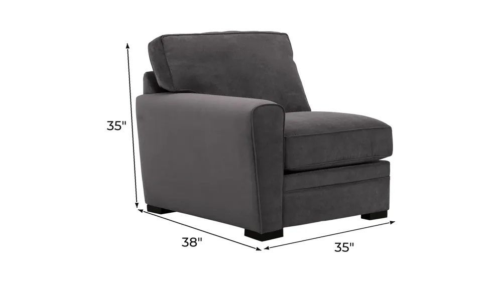 Artemis II Left Arm Facing Chair Dimensions