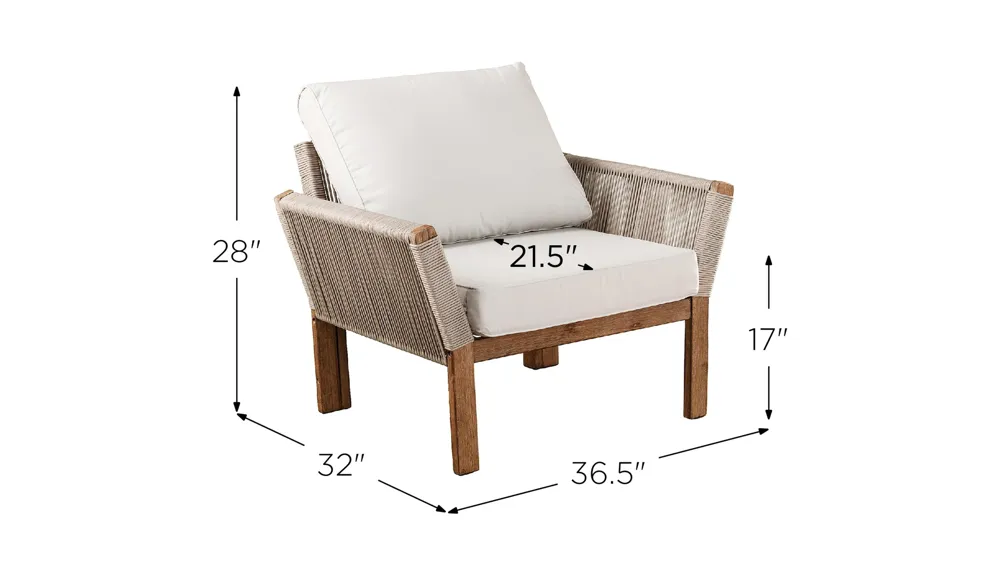 Savoy Outdoor Arm Chair Dimensions