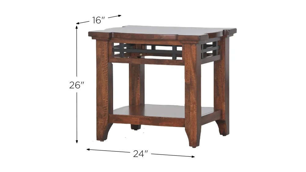 Whistler Chairside table Dimensions