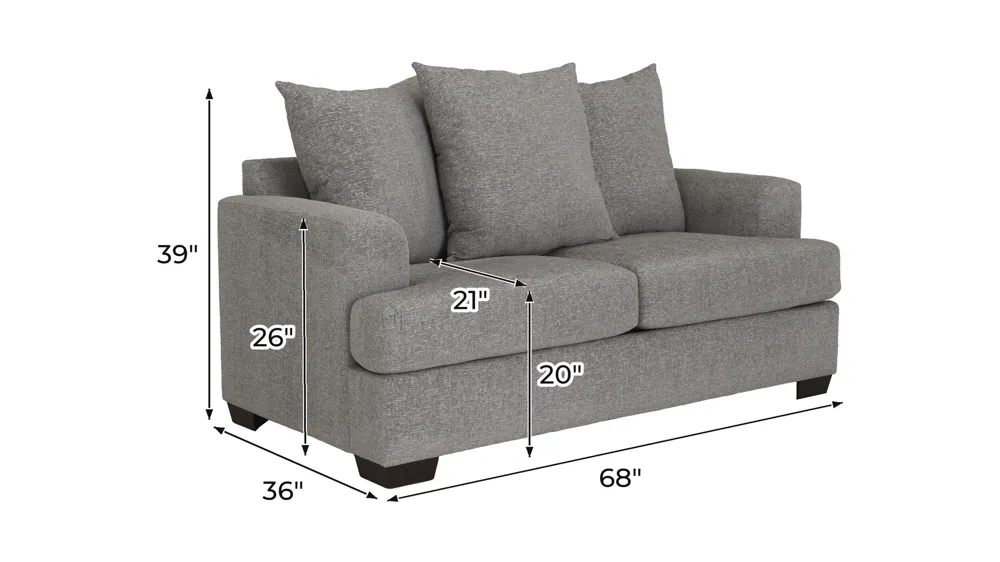 Waldron Loveseaat Dimensions