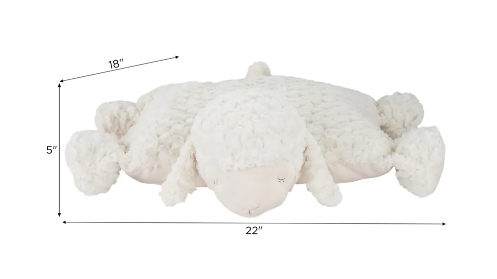 Luna Foldable Plush Lamb Dimensions