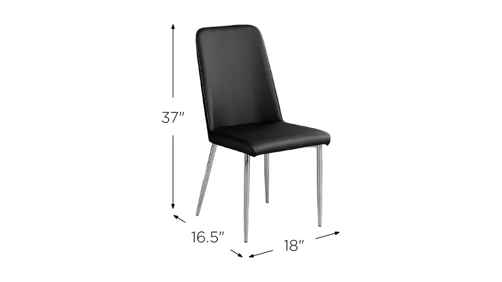 Monarch Cushioned Dining Chair- Set of 2 Dimensions