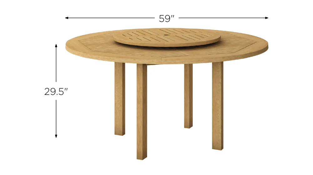 Amazonia Outdoor Dining Table Dimensions
