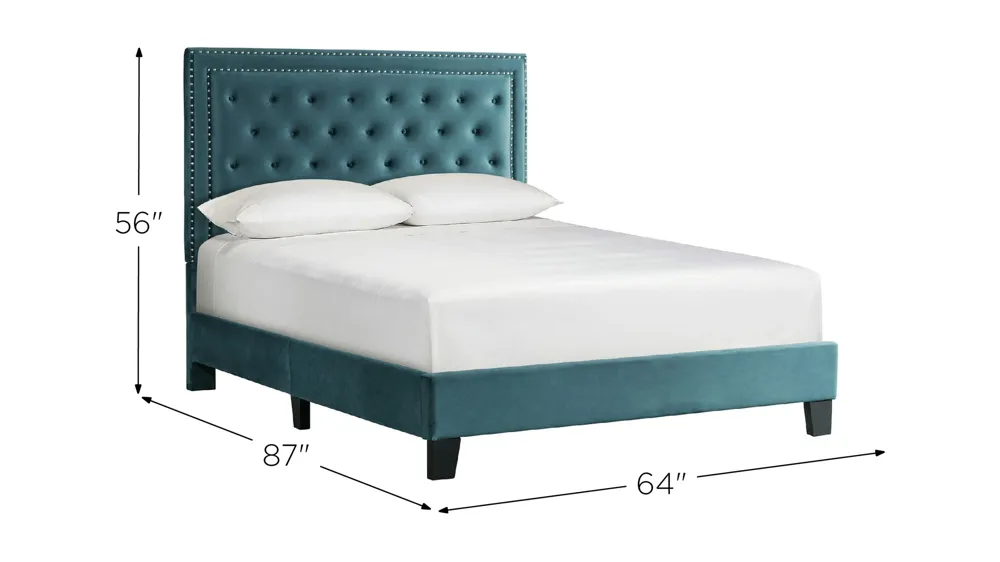 Teagan Upholstered Platform Bed Dimensions
