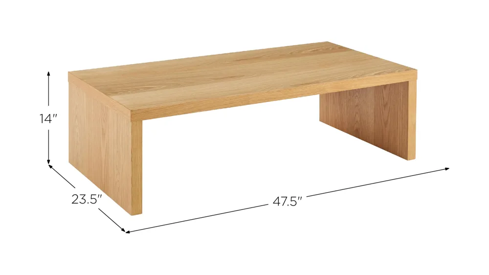Abby 48" Coffee Table Dimensions