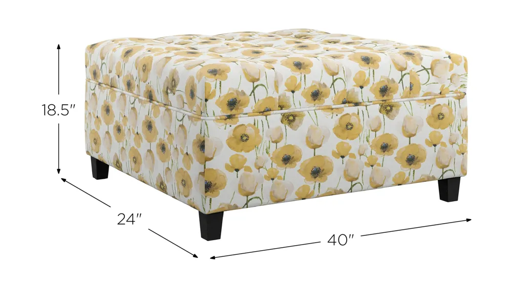 Celia Saxon Storage Ottoman Dimensions