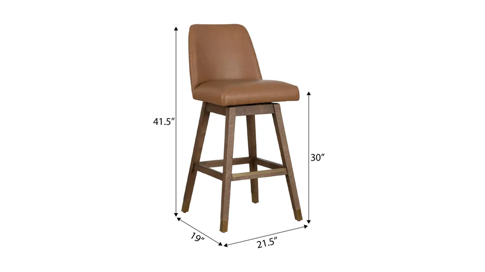 Viola Swivel Barstool Dimensions