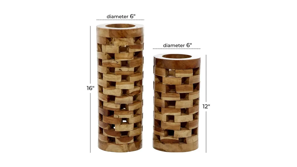 Ivy Collection Alpacaso Vase Set of 2 Dimensions